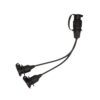 Cable adaptador macho cobo 3 polos a doble hembra cobo 3 polos