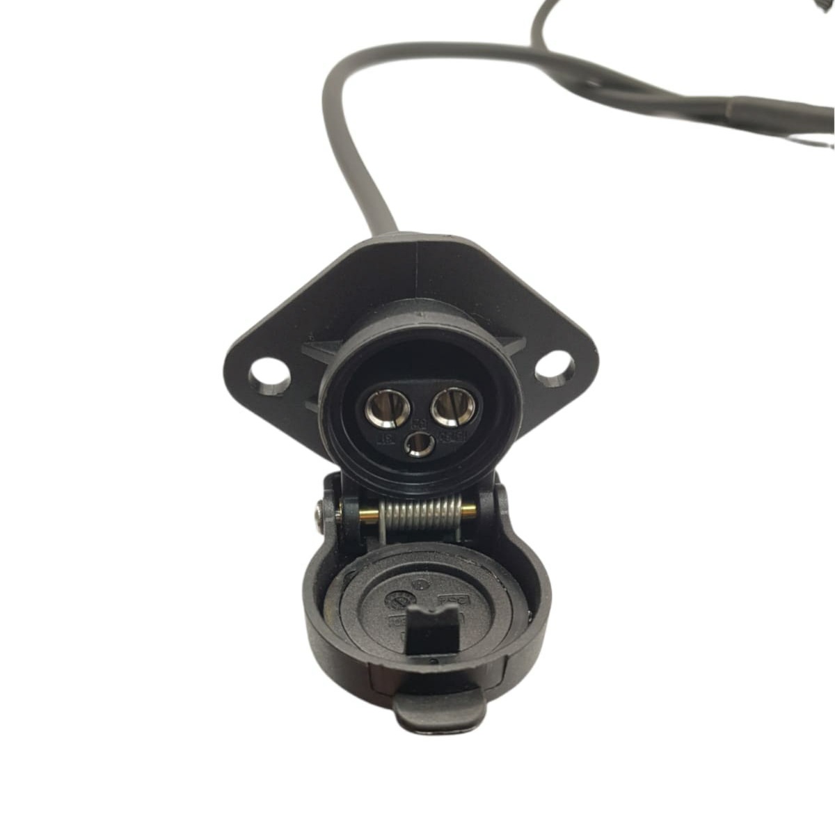 Cable adaptador macho mechero a hembra cobo 3 polos + hembra mechero