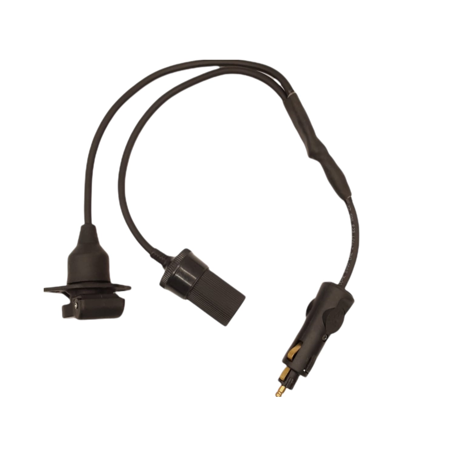 Cable adaptador macho mechero a hembra cobo 3 polos + hembra mechero